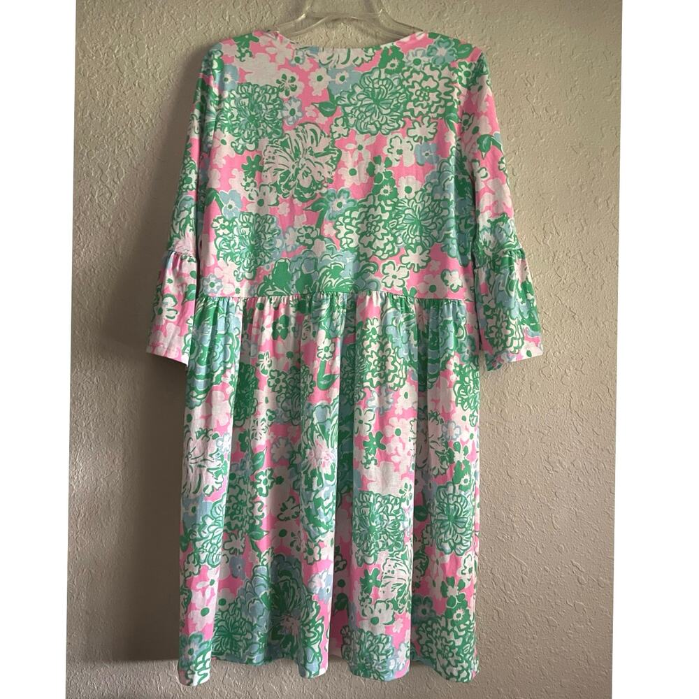 Lilly Pulitzer Multi Plumes in Bloom Jannie Dress Womens Size L Feminine Travel - Picture 4 of 16